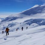 Mount Logan with summit mountain guides