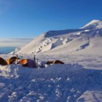 Mount Logan with summit mountain guides