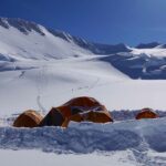 Mount Logan with summit mountain guides