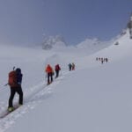 Burnie Glacier Chalet, March 2025 with summit mountain guides