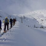 Burnie Glacier Chalet, March 2025 with summit mountain guides