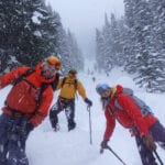 Burnie Glacier Chalet, March 2025 with summit mountain guides