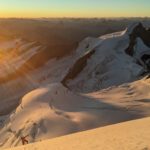 Mount Robson with summit mountain guides