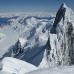 Mount Waddington Main Summit with summit mountain guides